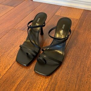 Nine West Black Strappy Heels